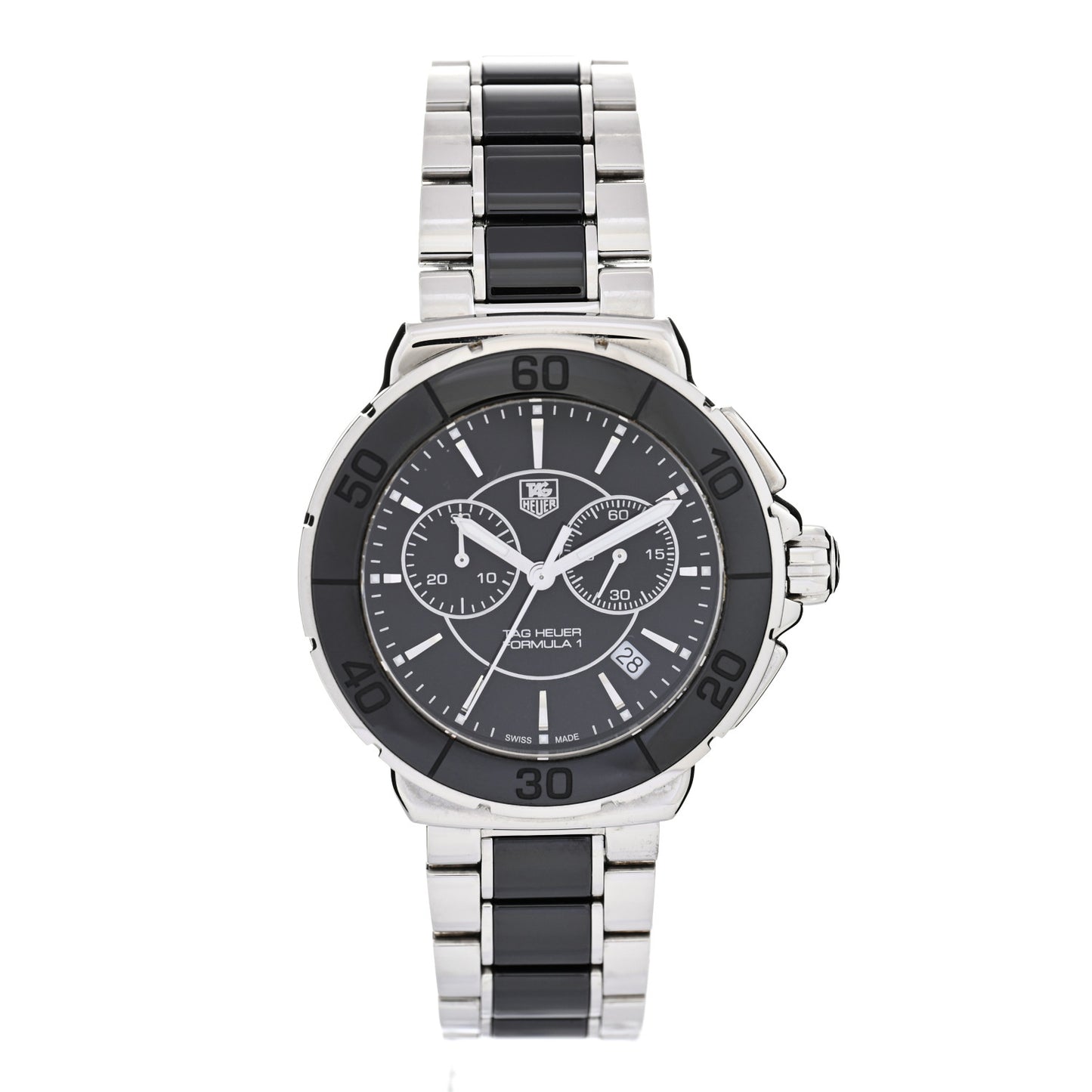 Stainless Steel Ceramic 41mm Formula 1 Lady Quartz Watch Black CAH1210