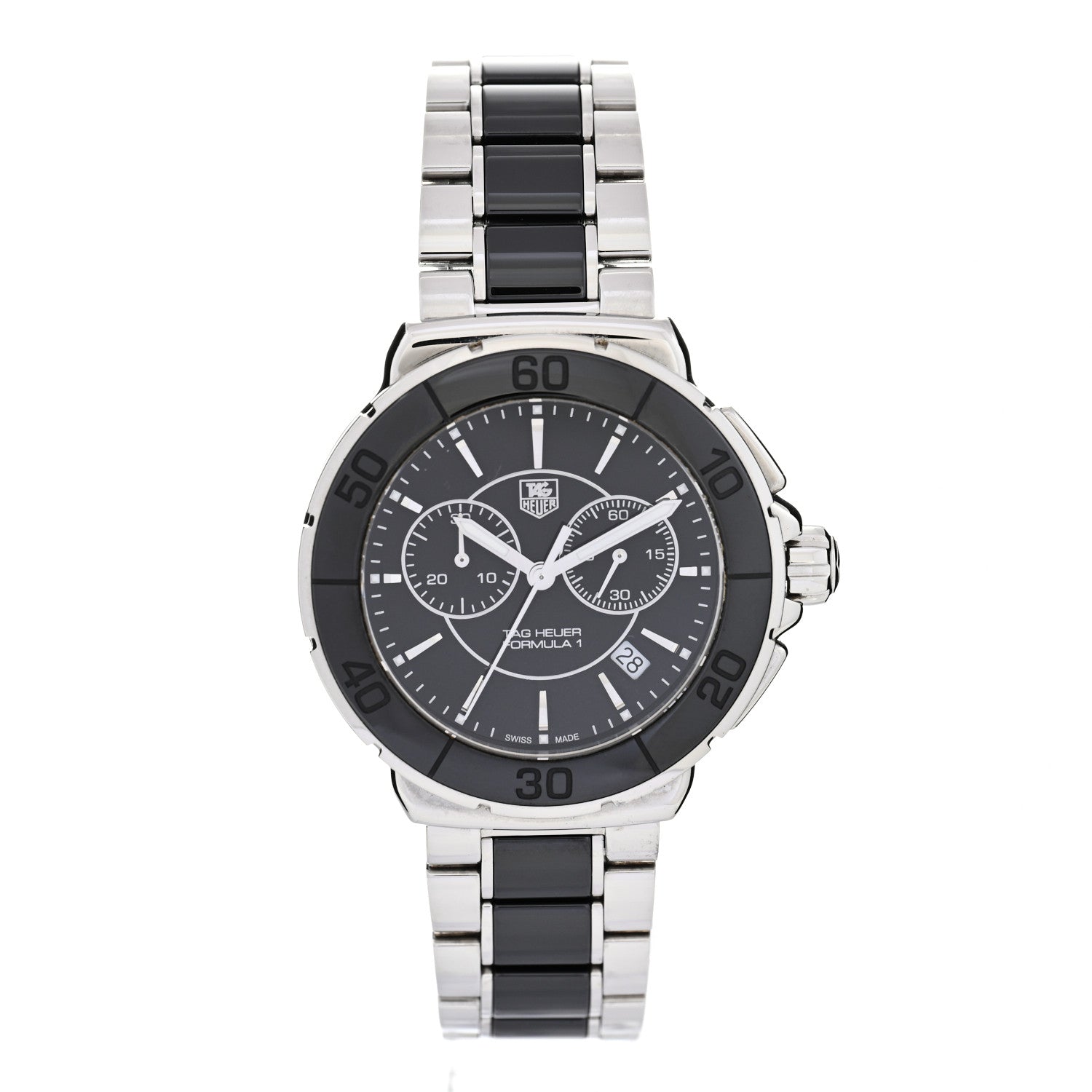 Tag Heuer Stainless Steel Ceramic 41mm Formula 1 Lady Quartz Watch Black CAH1210 1 of 5