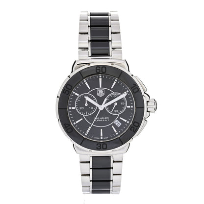 Tag Heuer Stainless Steel Ceramic 41mm Formula 1 Lady Quartz Watch Black CAH1210 1 of 5