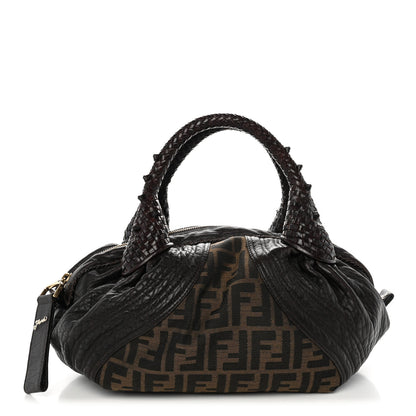 Fendi Zucca Nappa Nuvolata Vitello Tortuga Spy Bowler Tobacco Moro 1 of 10