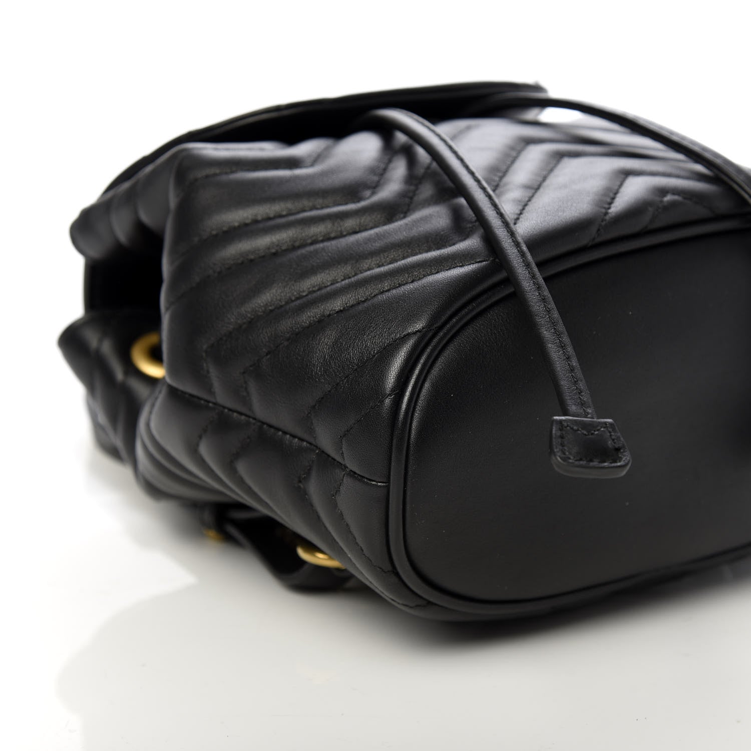Gucci Calfskin Matelasse GG Marmont Flap Backpack Black 7 of 9