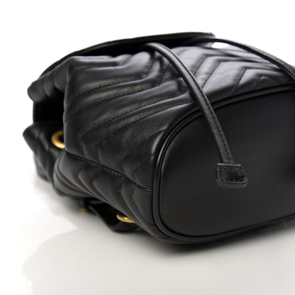 Gucci Calfskin Matelasse GG Marmont Flap Backpack Black 7 of 9