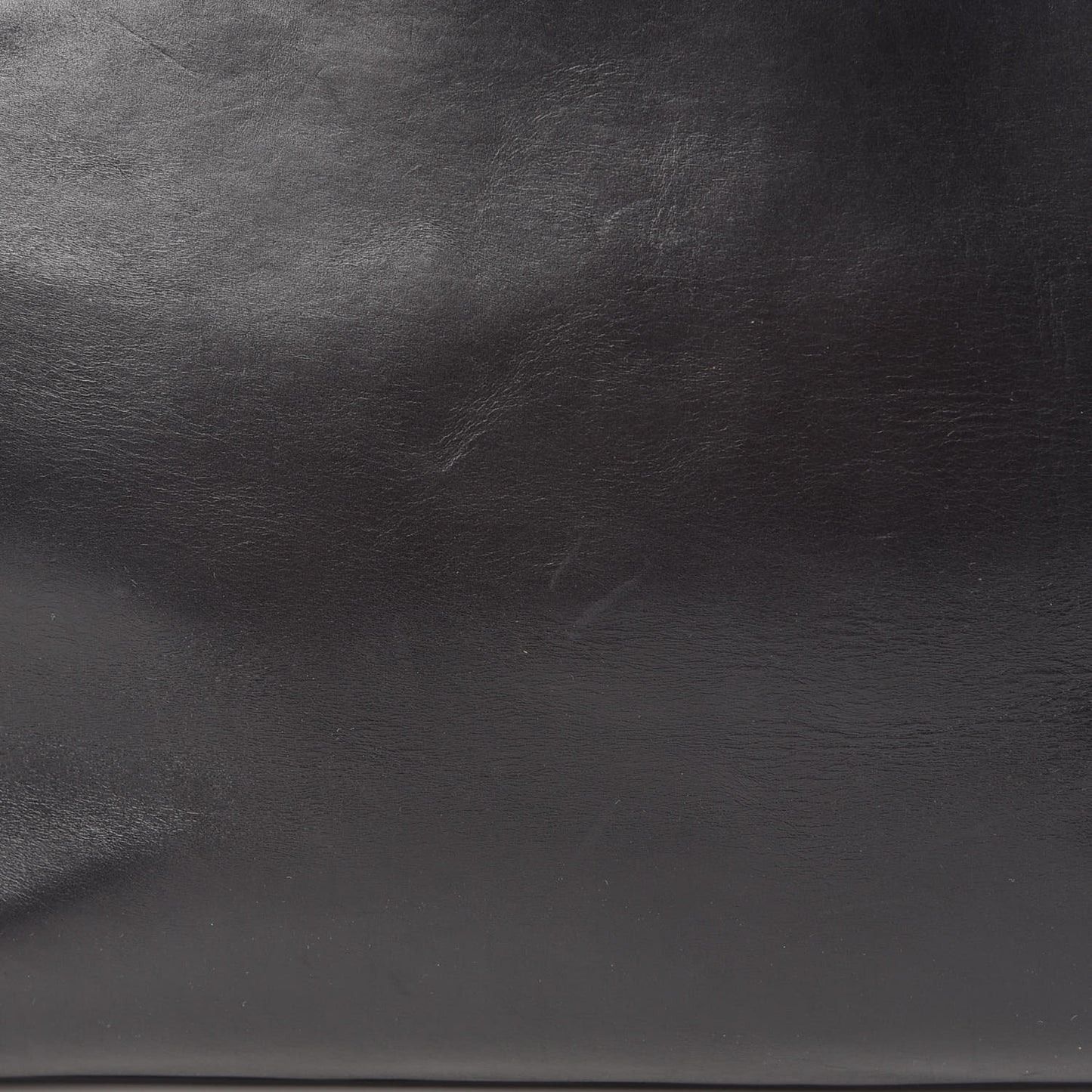 Glazed Calfskin Boy Tote Black