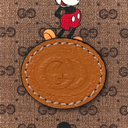 Gucci X DISNEY Mini Vintage GG Supreme Monogram Mickey Mouse Small Flap Messenger Bag Beige Vintage Sun Oil 9 of 12