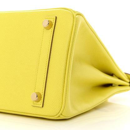 Hermes Epsom Birkin 25 Lime 10 of 11