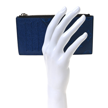 Louis Vuitton Taigarama Coin Card Holder Cobalt Blue 2 of 9