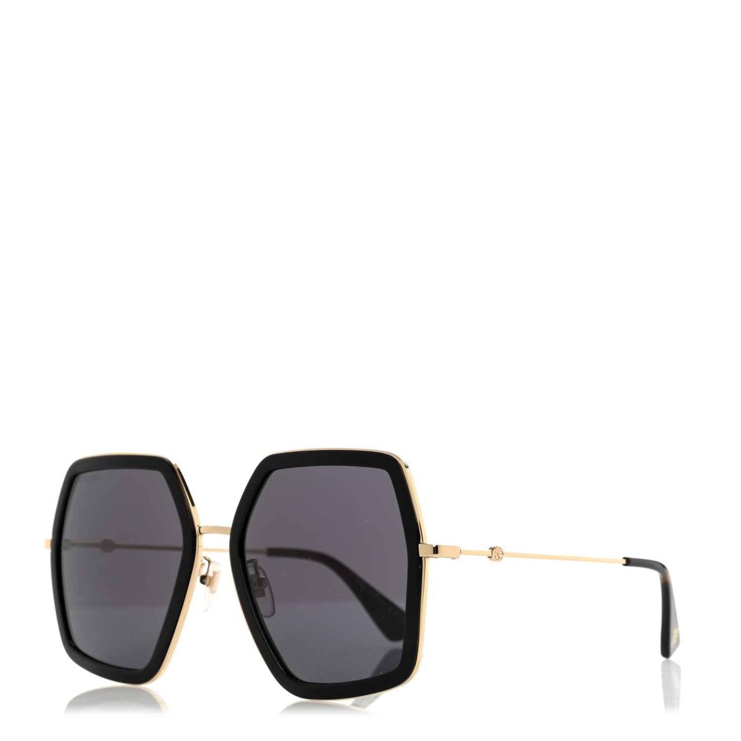 Gucci Acetate Oversize Square Frame GG0106S Sunglasses Black 1 of 7