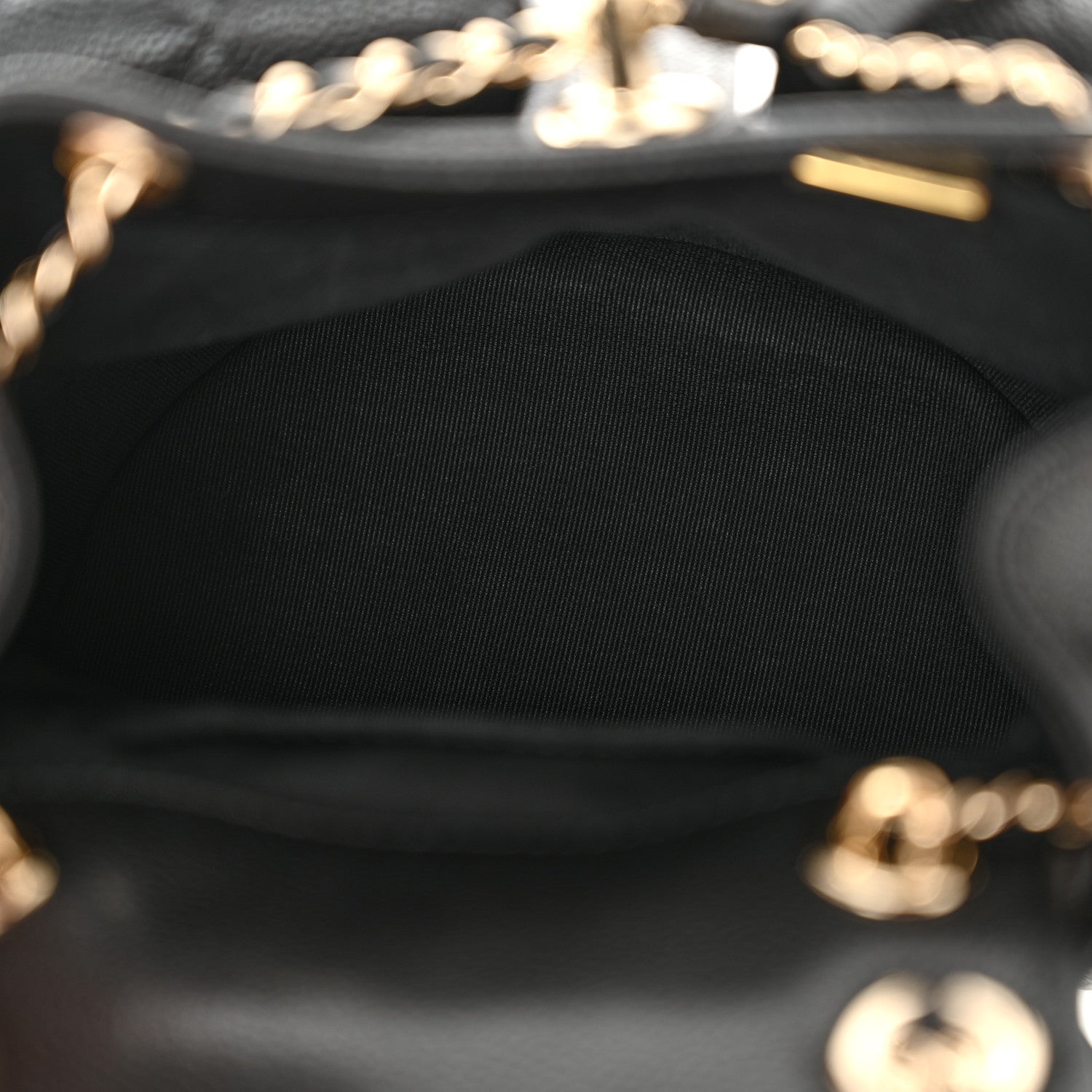 Chanel Shiny Caviar Quilted Small Duma Pockets Drawstring Backpack Black 5 of 11