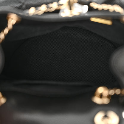 Chanel Shiny Caviar Quilted Small Duma Pockets Drawstring Backpack Black 5 of 11