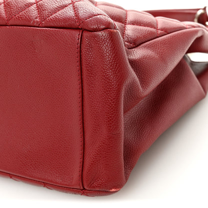 Chanel Caviar Quilted Grand Shopping Tote GST Red 11 of 12