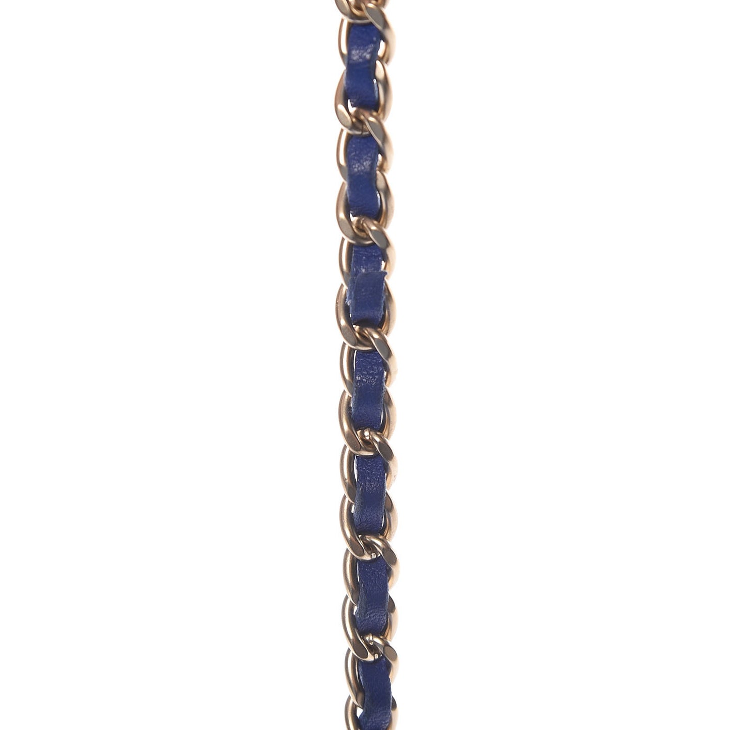 Lambskin Quilted Wallet On Chain WOC Blue Fonce