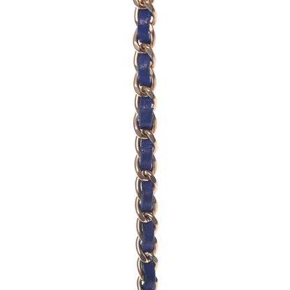 Chanel Lambskin Quilted Wallet On Chain WOC Blue Fonce 12 of 13