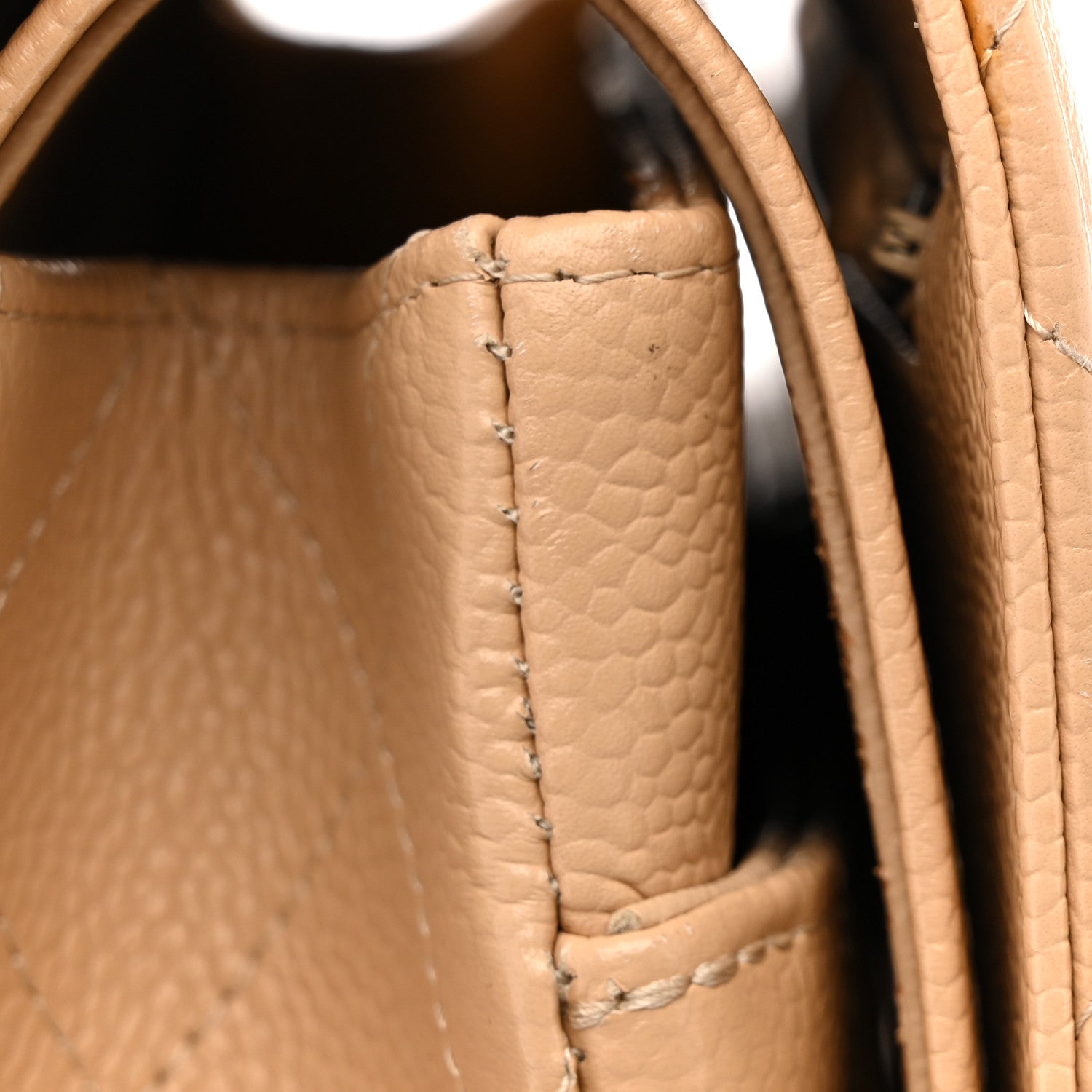 Chanel Caviar Quilted Jumbo Double Flap Beige 12 of 13