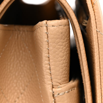 Chanel Caviar Quilted Jumbo Double Flap Beige 12 of 13