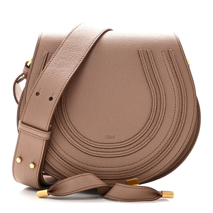 Chloe Grained Calfskin Marcie Saddle Bag Woodrose 1 of 9