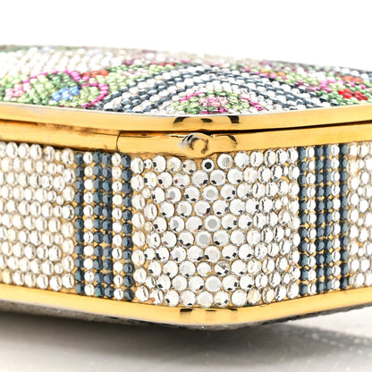 Judith Leiber Crystal Flower Minaudiere Clutch Gold Multicolor 8 of 11