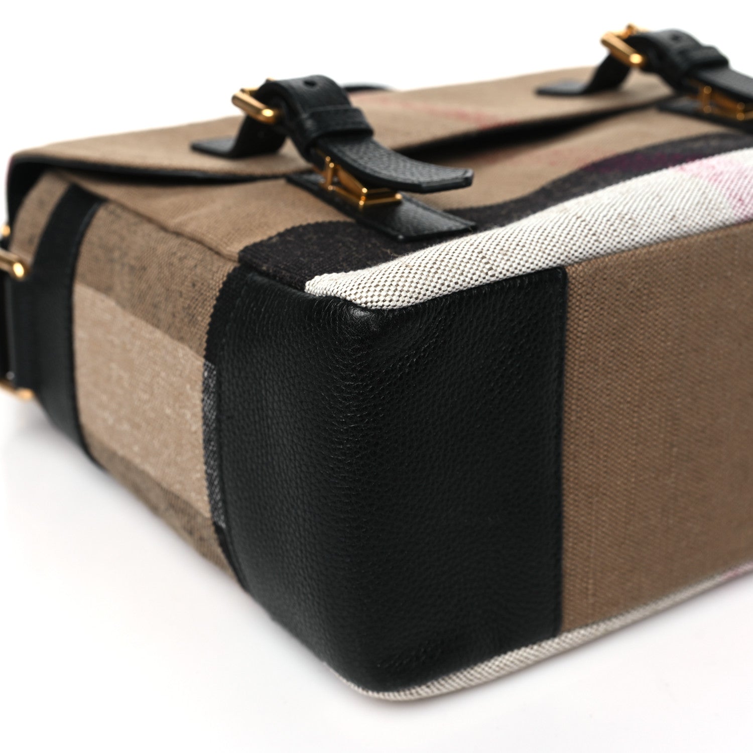 Burberry Canvas Mega Check Small Baildon Messenger Bag Black 8 of 9