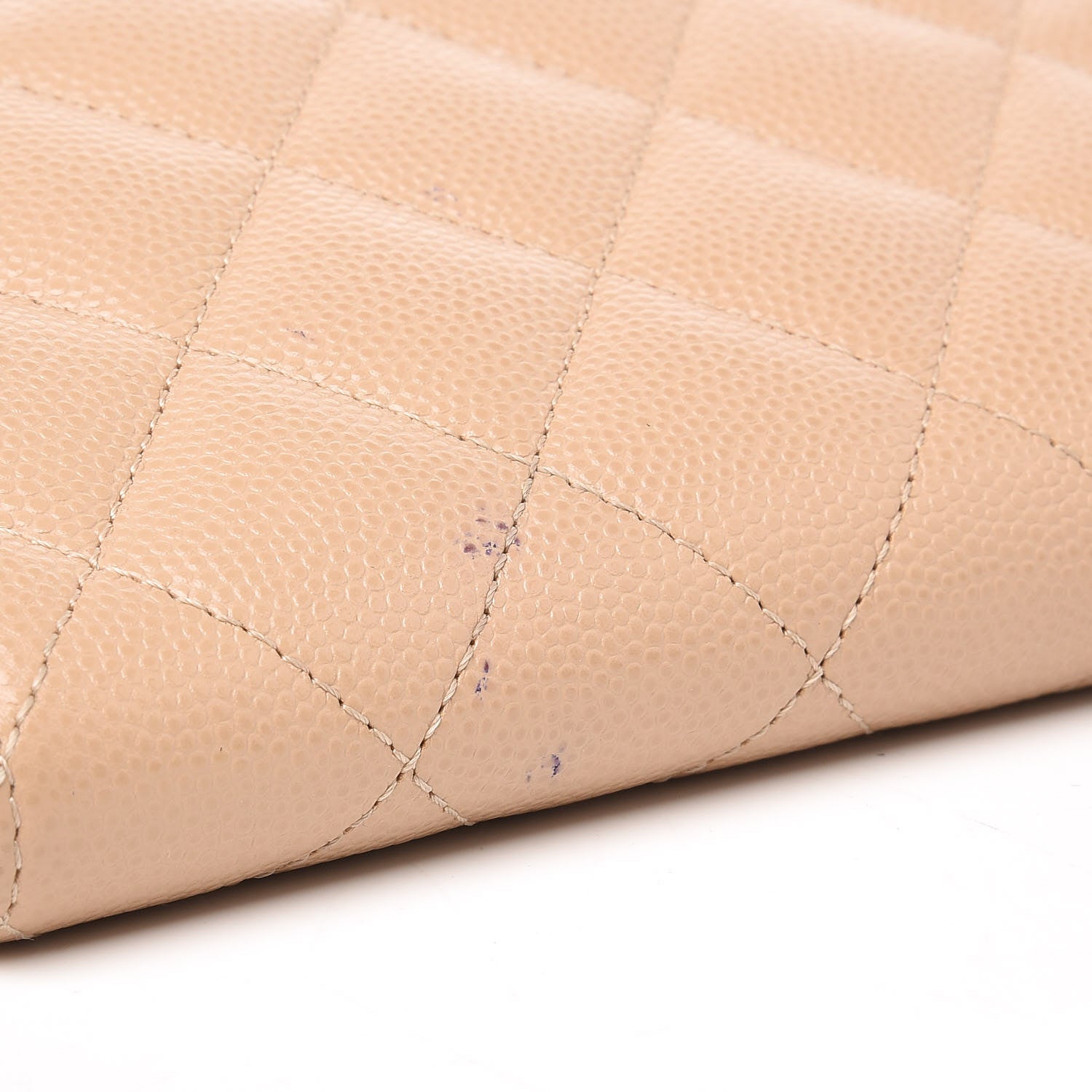 Chanel Caviar Quilted Medium Zip Around Wallet Beige 12 of 13