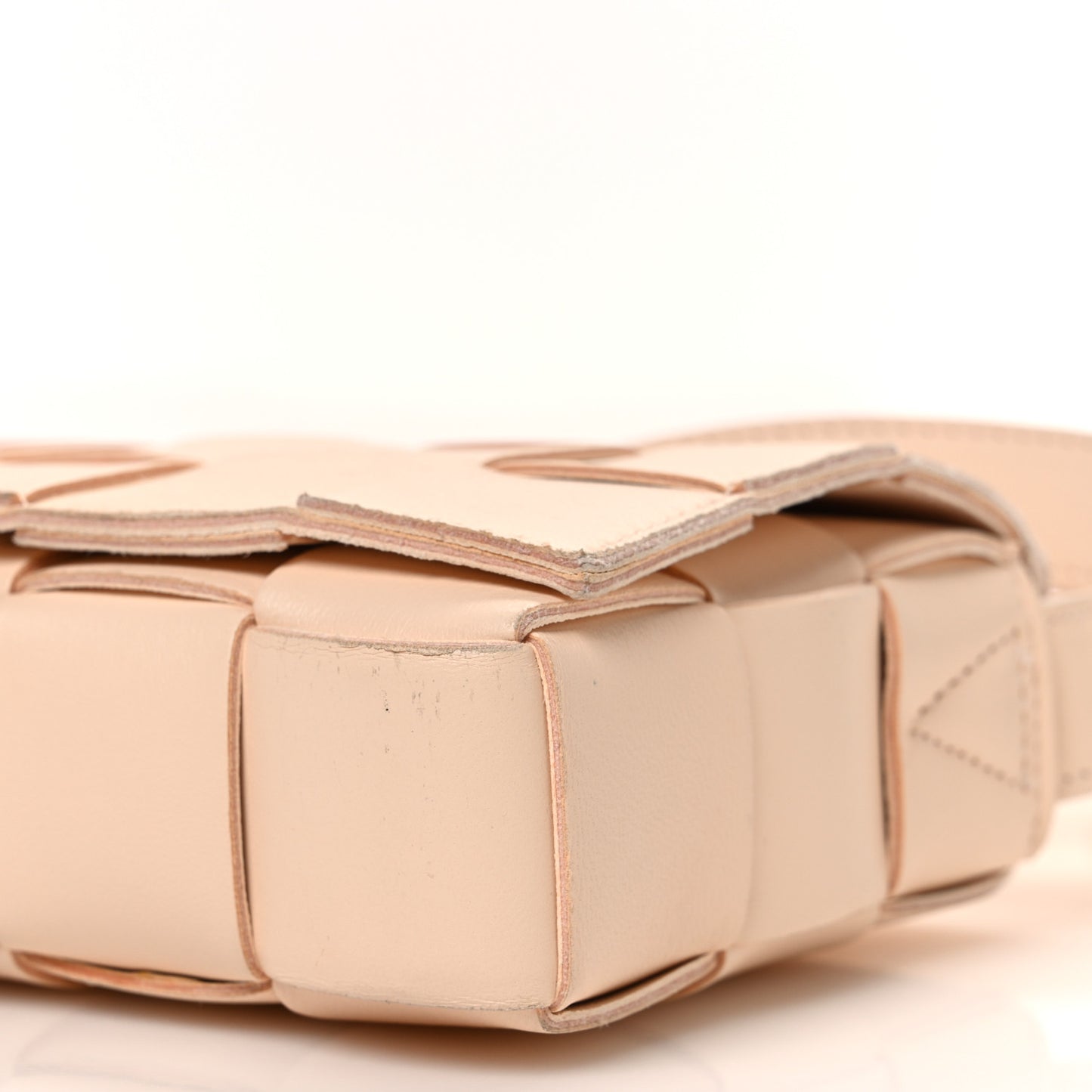 Lambskin Maxi Intrecciato Small Cassette Crossbody Bag Melon Washed