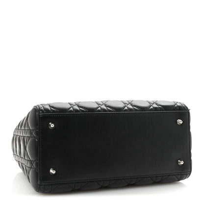 Christian Dior Lambskin Cannage Medium Lady Dior Black 4 of 9