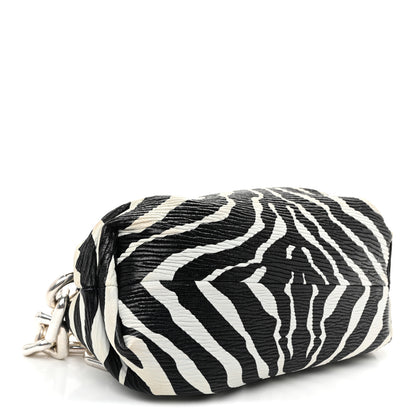 Bottega Veneta Nappa Zebra Print The Pouch Chain White Black 4 of 10