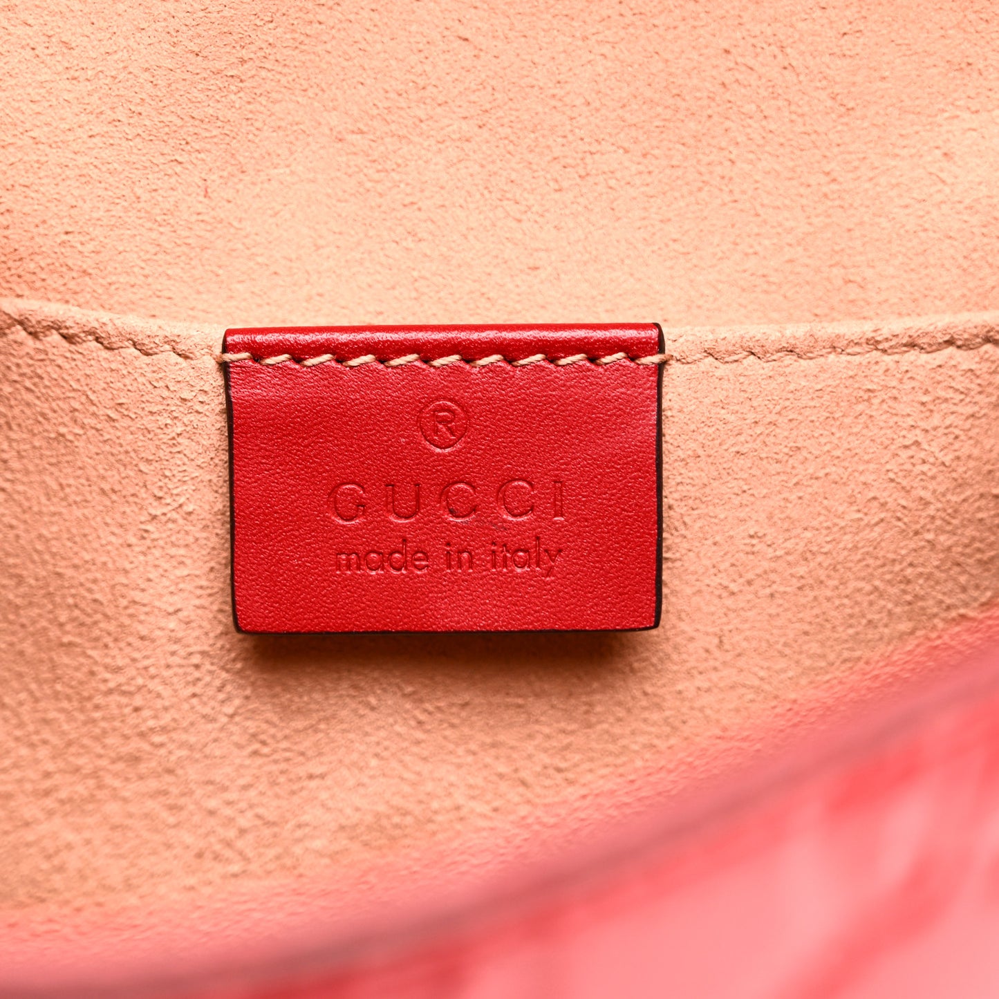 Guccissima Signature Padlock Backpack Hibiscus Red