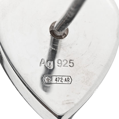 Gucci Sterling Silver Trademark Heart Stud Earrings 4 of 4