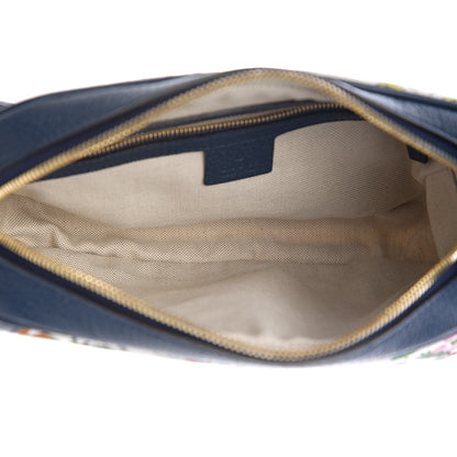 Gucci Canvas Flora Floral Shoulder Bag White Blue Agata Mulitcolor 4 of 9