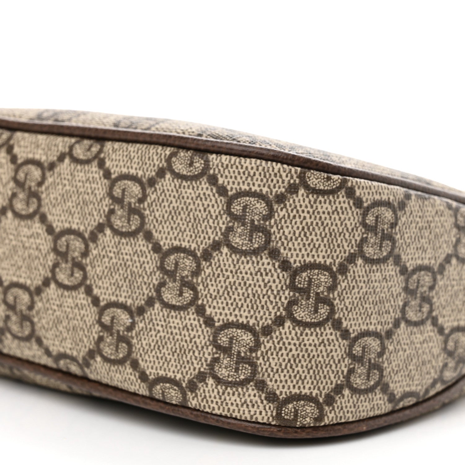 Gucci GG Supreme Monogram Textured Dollar Calfskin Small Ophidia Hobo Beige Ebony New Acero 9 of 10
