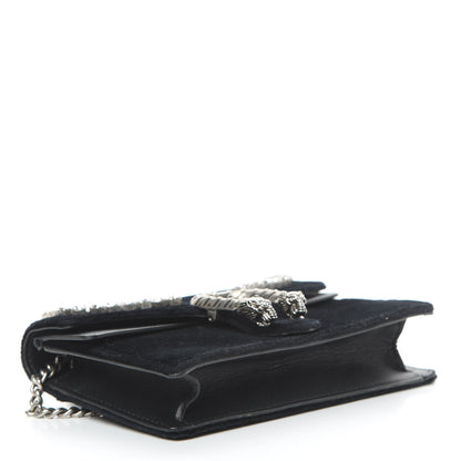 Gucci Velvet Crystal Super Mini Dionysus Shoulder Bag Black 4 of 15