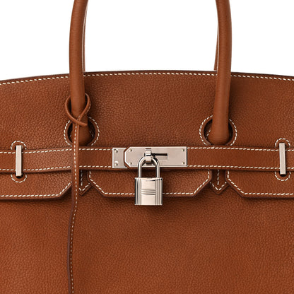 Hermes Natural Barenia Faubourg Birkin 35 Fauve 8 of 16