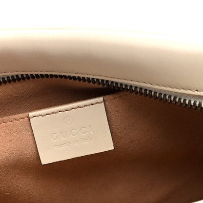 Gucci Calfskin Matelasse Small GG Marmont Chain Shoulder Bag White 6 of 10