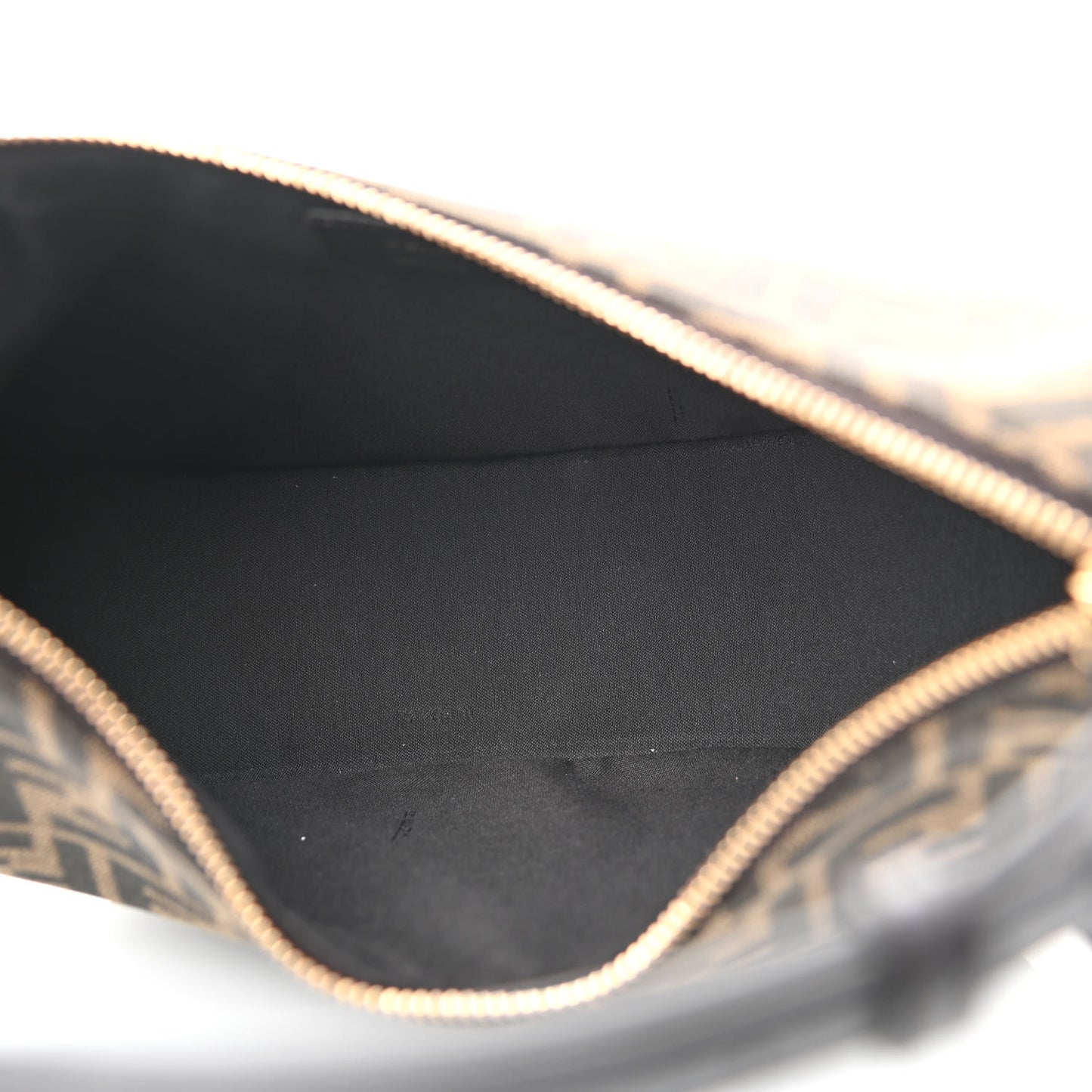 Fabric Jacquard Vitello Grace FF 1974 Small Fendigraphy Hobo Bag Tobacco Moro Ebano