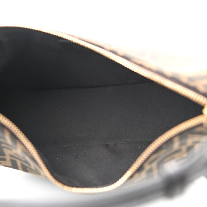 Fendi Fabric Jacquard Vitello Grace FF 1974 Small Fendigraphy Hobo Bag Tobacco Moro Ebano 5 of 9