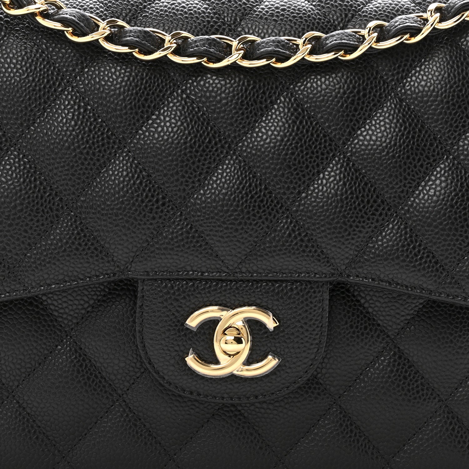 Chanel Caviar Quilted Jumbo Double Flap Black 8 of 11