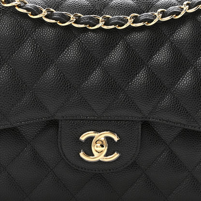 Chanel Caviar Quilted Jumbo Double Flap Black 8 of 11