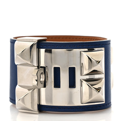 Hermes Swift Collier De Chien CDC Bracelet S Bleu Saphir 3 of 6