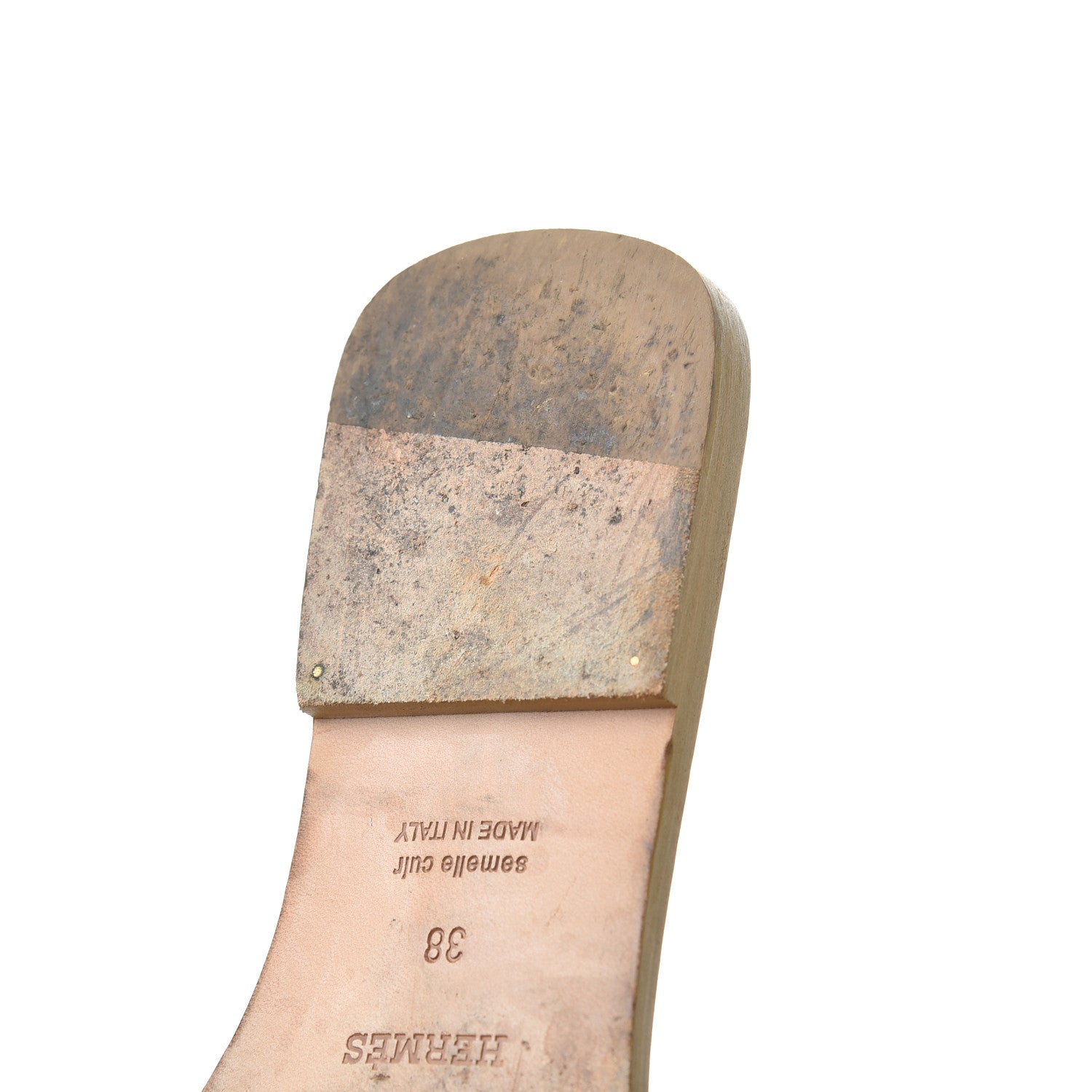 Hermes Box Calfskin Oran Sandals 38 Jaune Citron 11 of 19