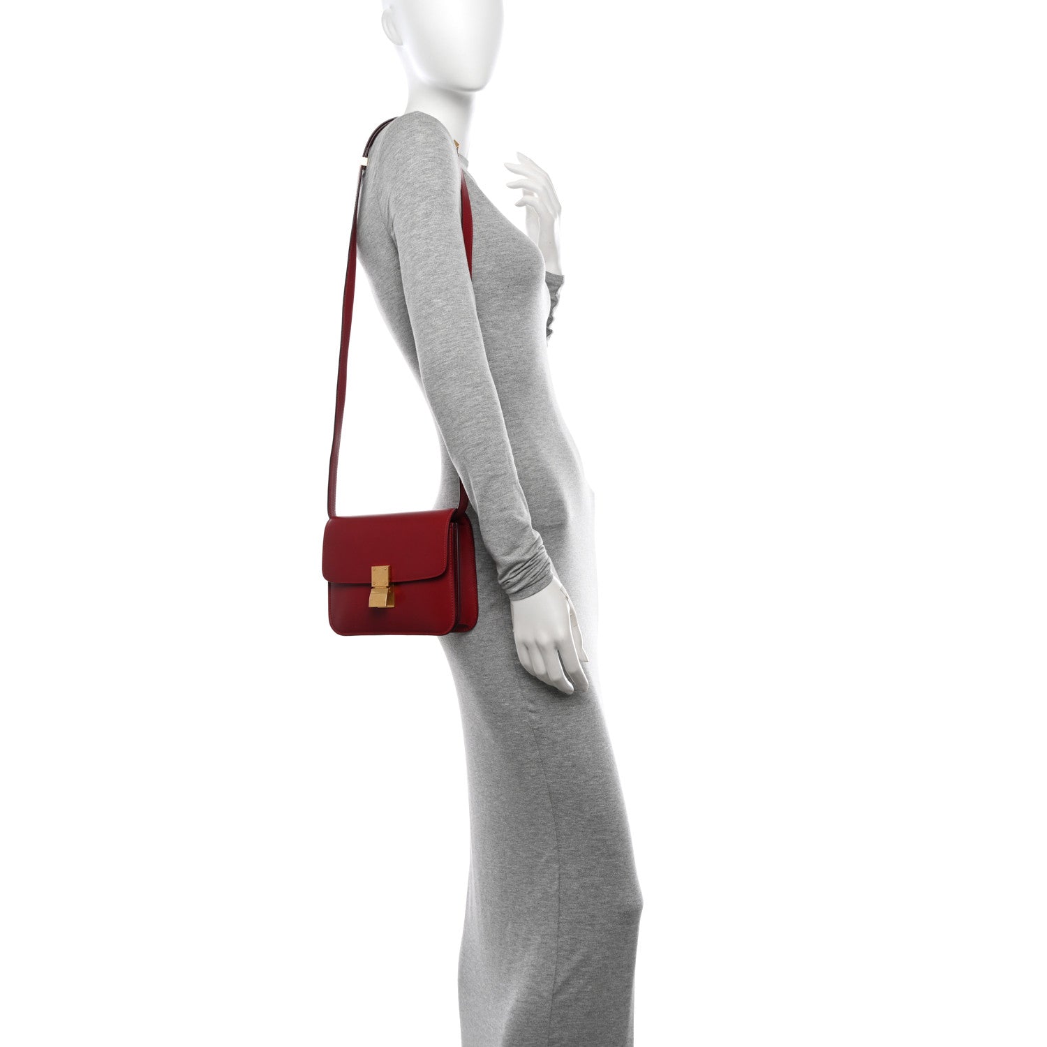 Celine Box Calfskin Teen Classic Box Flap Bag Red 2 of 11