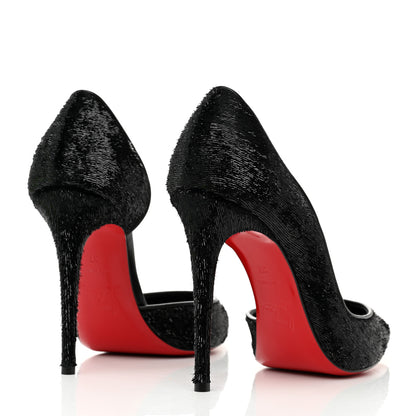 Christian Louboutin Velvet Papillon Iriza 100 Pumps 37 Black 4 of 7