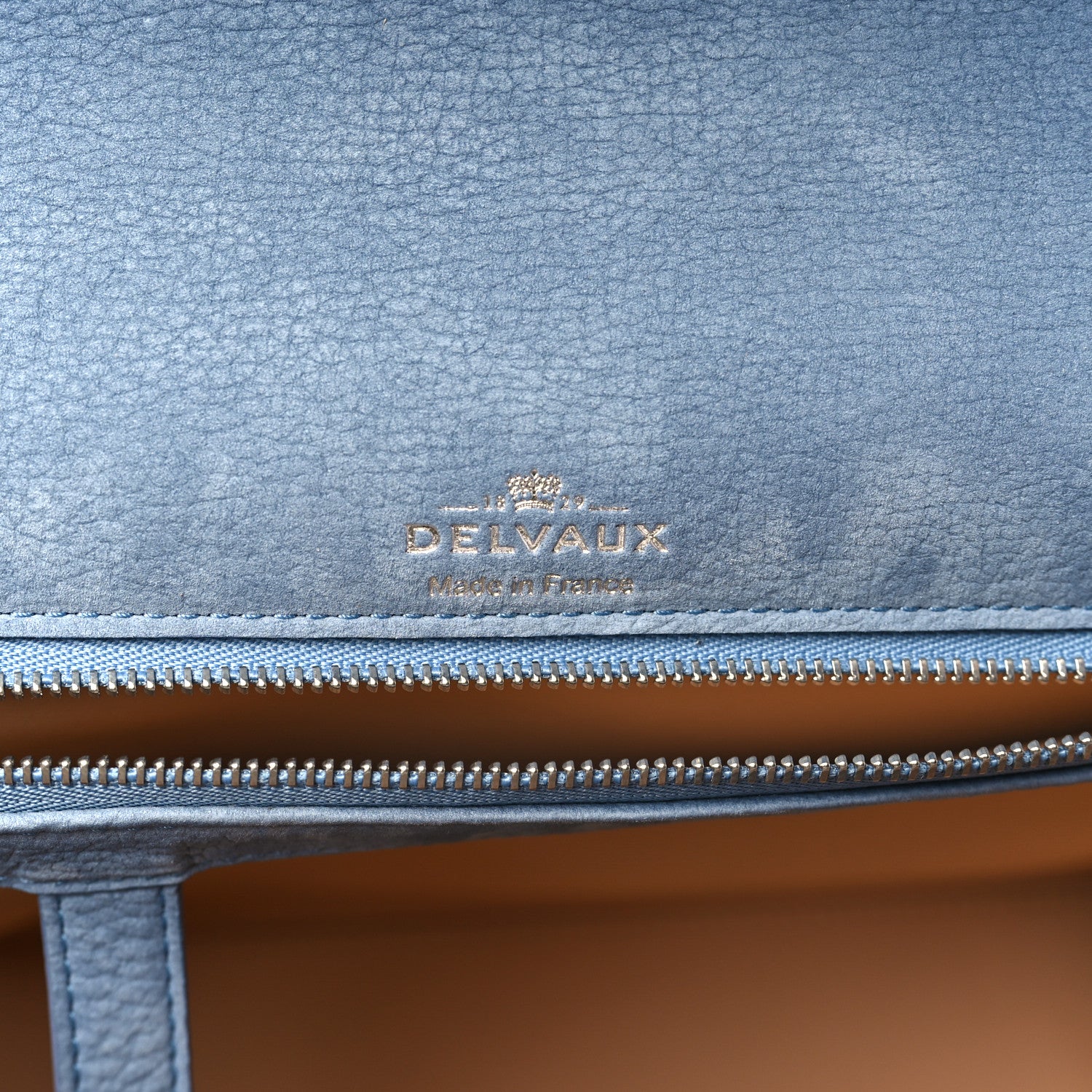 Delvaux Nubuck Santiag MM Tempete Satchel Denim 6 of 8