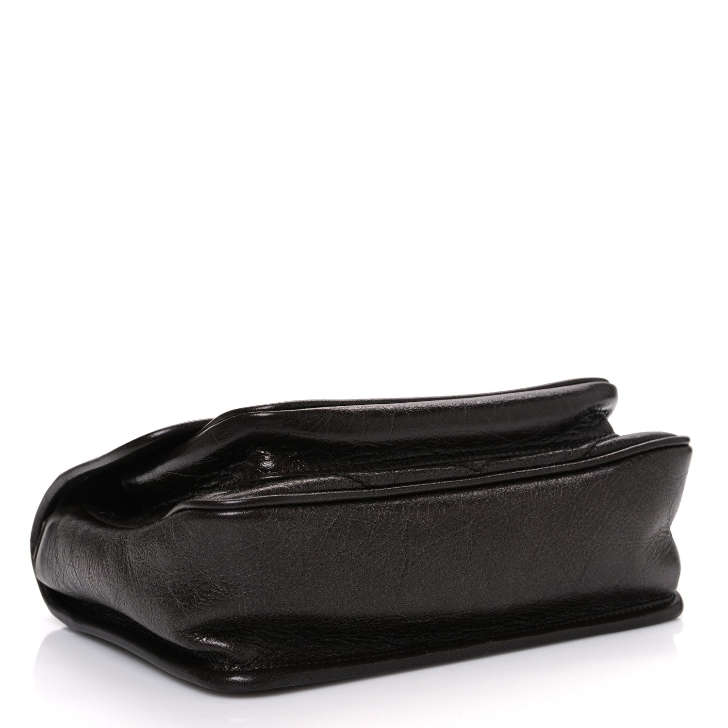 Saint Laurent Crinkled Lambskin Matelasse Monogram Baby Niki Chain Satchel Chocolate 4 of 13