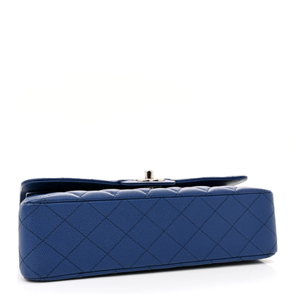 Chanel Caviar Quilted Medium Double Flap Blue 4 of 10