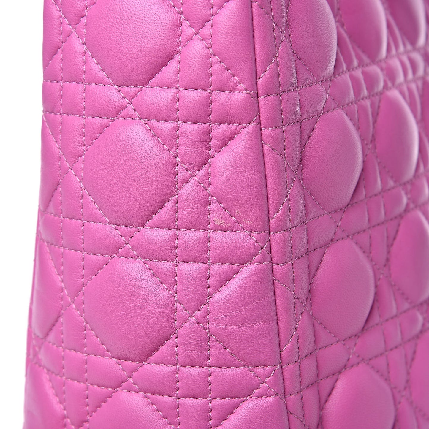 Lambskin Cannage Large Lady Dior Pink