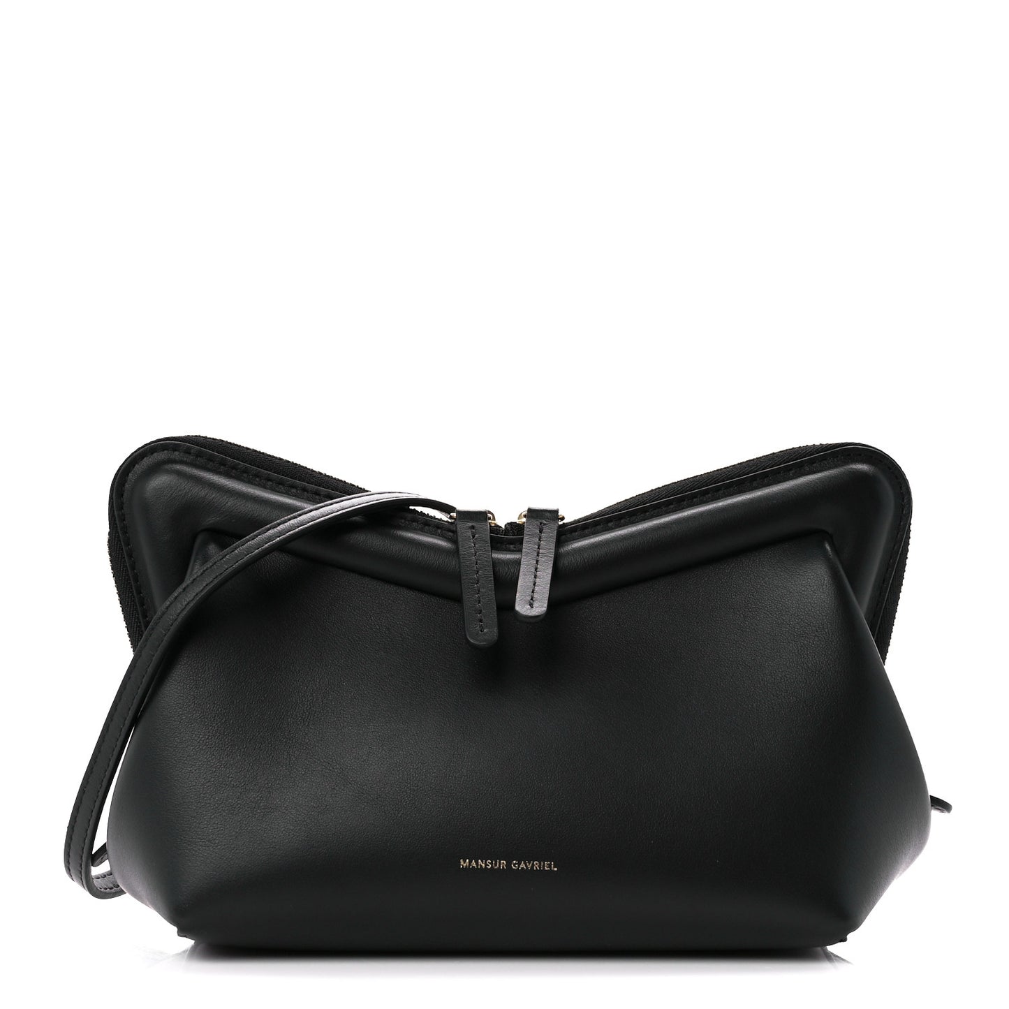 Smooth Calfskin Mini M Frame Crossbody Bag Black
