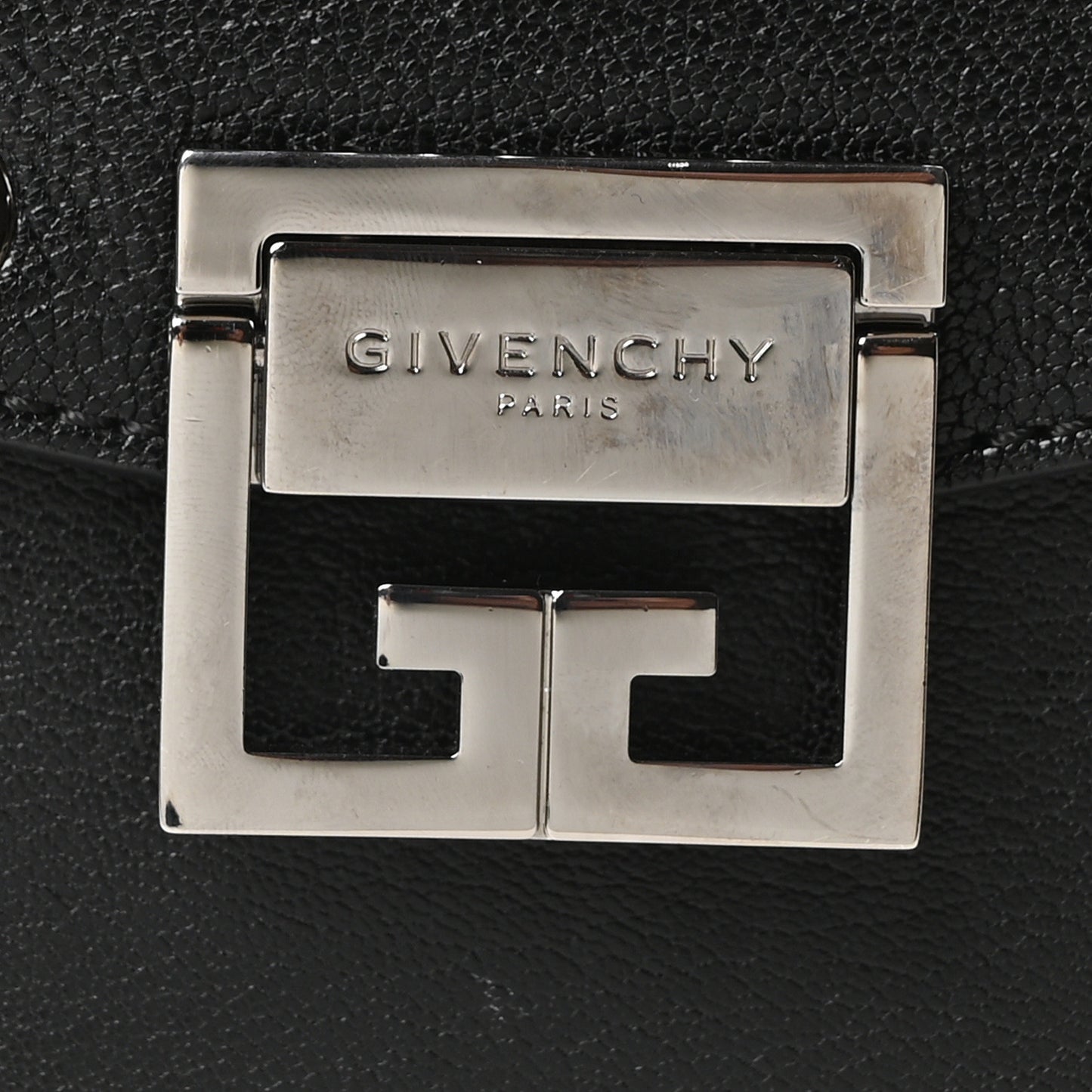 Goatskin Grommet Medium GV3 Shoulder Bag Black