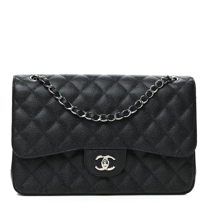 Chanel Caviar Quilted Jumbo Double Flap Black 1 of 8