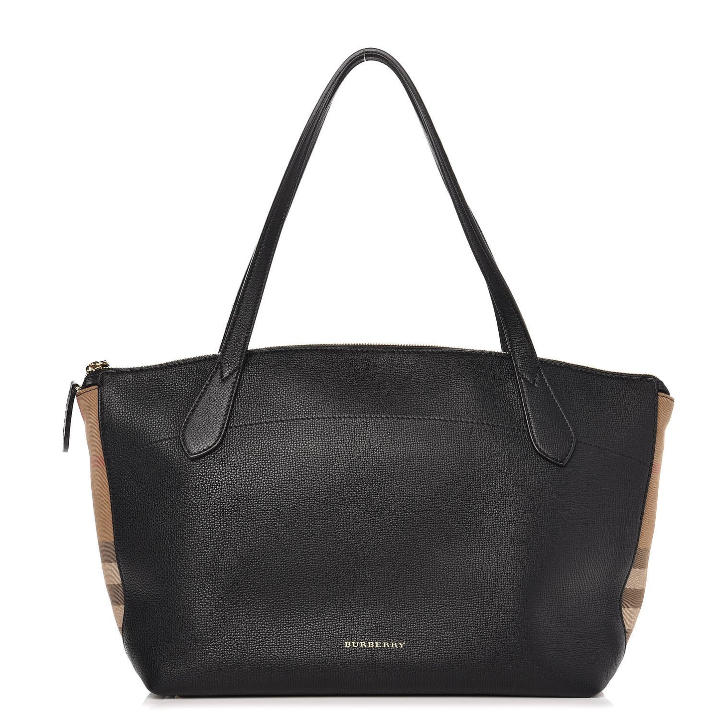 Derby Calfskin House Check Medium Welburn Tote Black