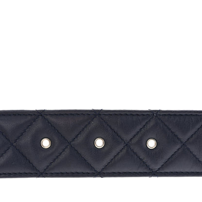 Chanel Lambskin Quilted CC Belt 85 34 Navy Blue 7 of 7