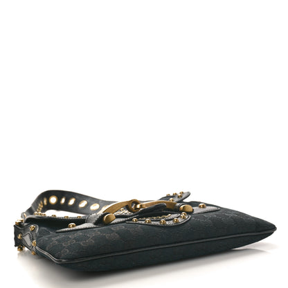 Gucci Monogram Studded Pelham Runway Flap Bag Black 4 of 8